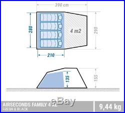 tent air seconds family 4 xl fresh and black