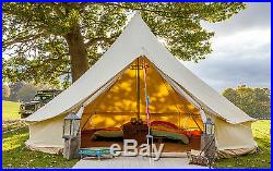 100% 4m FIREPROOF ZIG Bell Tent 360gsm With Stove Hole by Bell Tent Boutique