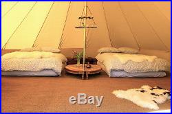 100% Cotton Canvas Teepee/Tipi Bell Tent, Large Family Camping 6/8 Man Tents