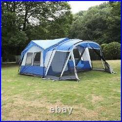 10-12 Person Family Camping Tent with Screen Room Cabin Tent Design 19 x 12