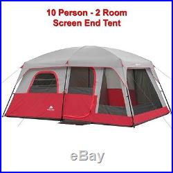 10 Person 2 Room Family Cabin Tent Waterproof Rainfly Camping Hiking Outdoor