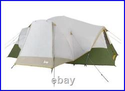 10 Person 3 Room Hybrid Dome Tent with Full Fly Family Group Outdoor Camping NEW