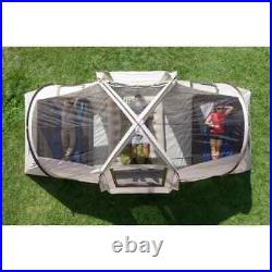 10-Person 3-Room Vacation Tent, with Shade Awning