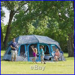 10 Person Cabin Camping Tent Instant Family Shelter Outdoor Hiking Carrybag Gray