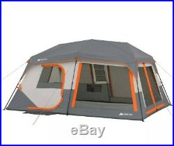 10 Person Camping Tent Outdoor 2 Room Instant Cabin Family With Light Pole Tent