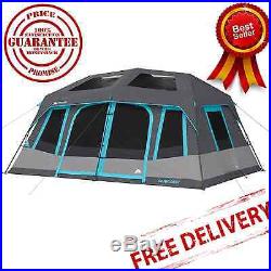 10-Person Camping Tent Ozark Trail 2 Room Instant Cabin Outdoor Large Family NEW