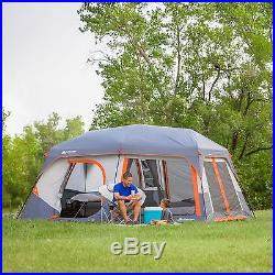 10-Person Instant Cabin Tent with Light Ozark Trail 14' x 10' x 78 Camping