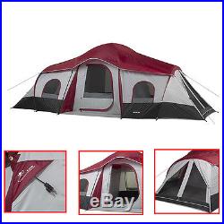 10 Person Outdoor Tent 3 Room Large Cabin Instant Hiking Family Camping Shelter