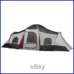 10 Person Ozark Trail Outdoor Camping 3 Room 2 Side Entrance Tent Family Large