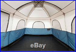 10 Persons Family Cabin Tent Ozark Trail Blue All Season Sleeps 14 X 10