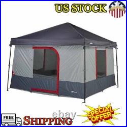 10x10 Family Cabin Tent Outdoor Straight-Leg Canopy 6 Person Camping Shelter USA