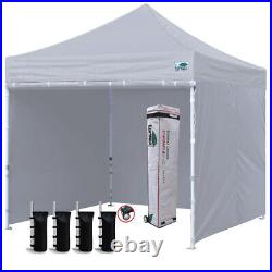 10x10 Outdoor Gazebo Waterproof Shade Tent EZ Pop Up Canopy with4 Zip Side Walls