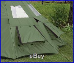 10x10' Teepee Survival Camping Hiking Fishing Outdoor Tent Waterproof Heavy Duty