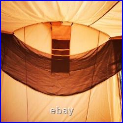 10x10x6.8ft Canvas Tent Flex-Bow Deluxe Canvas Arc bar Cabin Tent for 4 Persons
