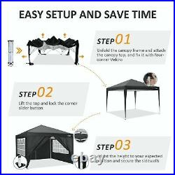 10x20' EZ Pop UP Commercial Canopy Party Tent Waterproof Gazebo Heavy Duty 58