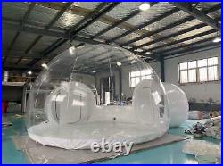 10x7ft Clear Commercial PVC Inflatable Eco Dome Camping Bubble Tent With Fan