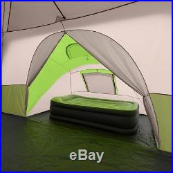11 Person 3 Room Instant Unique Cabin Tent Outdoor Family Camping Living New