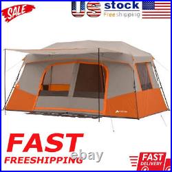 11-Person Instant Cabin Tent With Private Room Carry Bag Electrical Cord Access