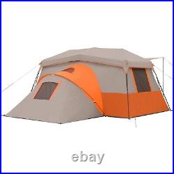 11-Person Instant Cabin Tent with Private Room Orange/Gray