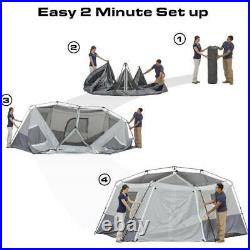 11 Person Instant Hexagon Cabin Large Camping Tent Family size Sleeps Hiking