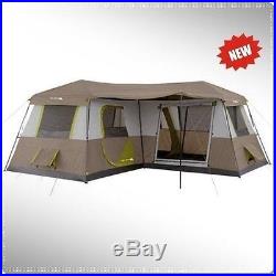 12 Person Large Camping Tent 3 Rooms Hiking Family Cabin Trail Hunting New