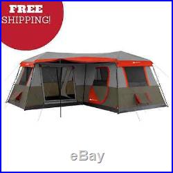 12 Person 3 Room Ozark Trail L-Shaped Instant Cabin Tent Carrying Bag Stakes