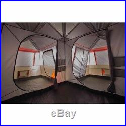 12 Person Cabin Tent 3 Room L Shaped Outdoor Family Large Camping Vacation New