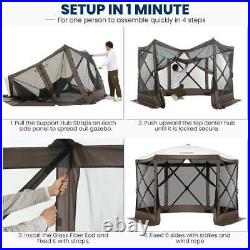 12'X12' Pop-Up Gazebo Outdoor Camping Tent Mosquito Netting, Waterproof