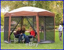 12' X 10' Instant Screened Canopy Two Room Hexagon Screened Tent Shelter Camping