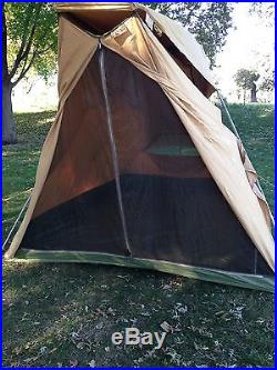 12' X 9' Blanchard Alpine Draw-tite Canvas Tent & Fly Made In USA By Eureka
