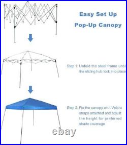 12' x12' UV Canopy Gazebo Easy Pop Up Waterproof Tent Outdoor Wedding Party Tent