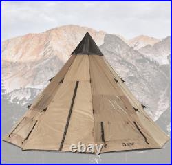 14FT Teepee Tent 6 Person Camping Shelter Weather Shell Sleep Outdoor Camp Home