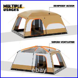 14.5x10.6ft Family Camping Hiking Tent Folding 5-8 Person Instant Cabin with3 Room