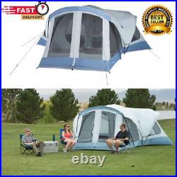 14-Person Large 18 Ft. X 18 Ft. Family Tent with 3 Doors 8 Windows Mesh Roof US