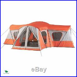 14 Person Tent Base Camp Cabin Ozark Trail 4 Room Camping Family Instant Seasons