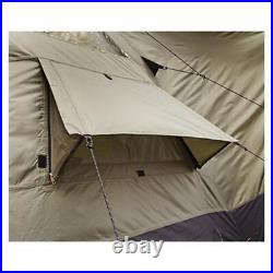 14'x14' Green Deluxe Teepee Tent Removable Floor Stove Exhaust Camp Hike Hunt