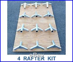 14 x 16 Canvas Wall Tent & 4 Rafter Angle Kit 10oz Water/Mildew Treated Canvas