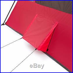 15 Person Cabin Tent 3 Room Split Plan Outdoor Red Instant Shelter Camping
