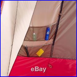 15 Person Tent 3 Room 25'x10' Split Plan Outdoor Red Instant Cabin Tent Camping