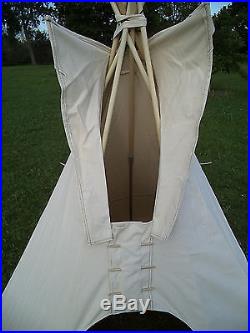 15ft. Diameter tipi, teepee, or tepee 100% cotton duck Outdoor or Indoor tent