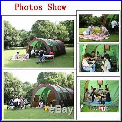 189x122 8-10 Person Family Camping Dome Tunnel Tents Waterproof Outdoor US