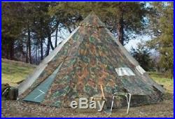 18' x 18' Camo Teepee Tent Camping Scout Family Huge Outdoor Waterproof Sleep 12