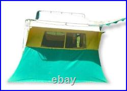 1954 Vintage Ted Williams Sears Canvas Tent 10x18 Green Yellow MCM Camping