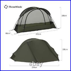 1People Tent Ultralight Hiking Solo Tent Outdoor Backpack Tent 15D Nylon Ripstop