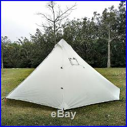 1-2 Person Smokey HUT Chimney Tent Top-up Tent Lightweight Shelter for Camping