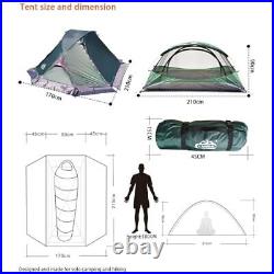 1 Person Backpacking Tent, Waterproof 4 Seasons Tent, Ultralight Cold Green