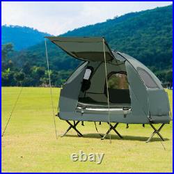 1-Person Compact Portable Pop-Up Tent/Camping Cot with Air Mattress & Sleeping Bag