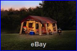 20X10' NEW Camping Brown Instant Family Cabin 2 Room Large Sealed Tent 10 person