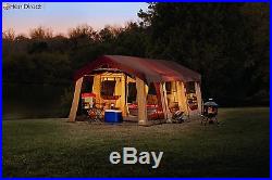 20'x 10' Front Porch Cabin Tent 10 Person Camping Outdoor 2 Room Steel Frame