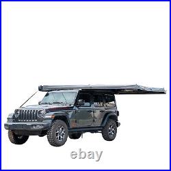 270° Car Awning Rooftop Tent Driving side with 6 Adjustable Poles for SUV Trucks